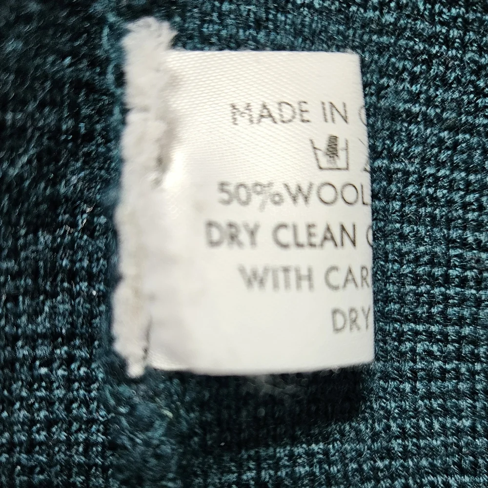 James Pringle Weavers British Isles Womens Wool Cardigan Sweater Knit Green M - Picture 11 of 15